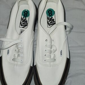 Vans Men's White Canvas Sneakers